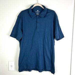 Mack Weldon Polo Shirt mens large daily wear short sleeve golf collared cotton
